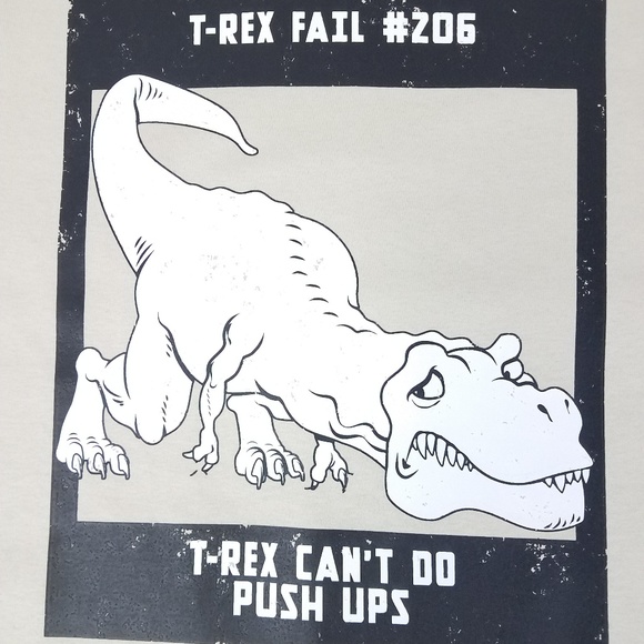 T-Rex Fail #206 Funny Unisex Graphic Tee Shirt - Picture 2 of 2